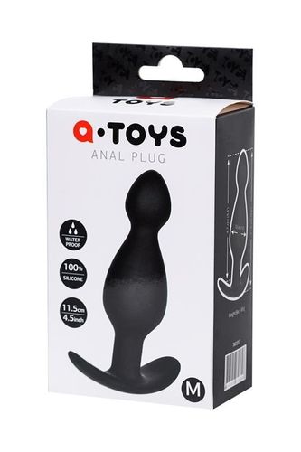 Anal plug A-Toys, size: S black