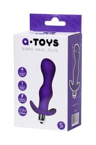 Vibro anal plug A-Toys, size: S; purple