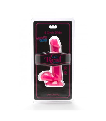 HAPPY DICKS DILDO WITH BALLS 6 INCHES ROSA
